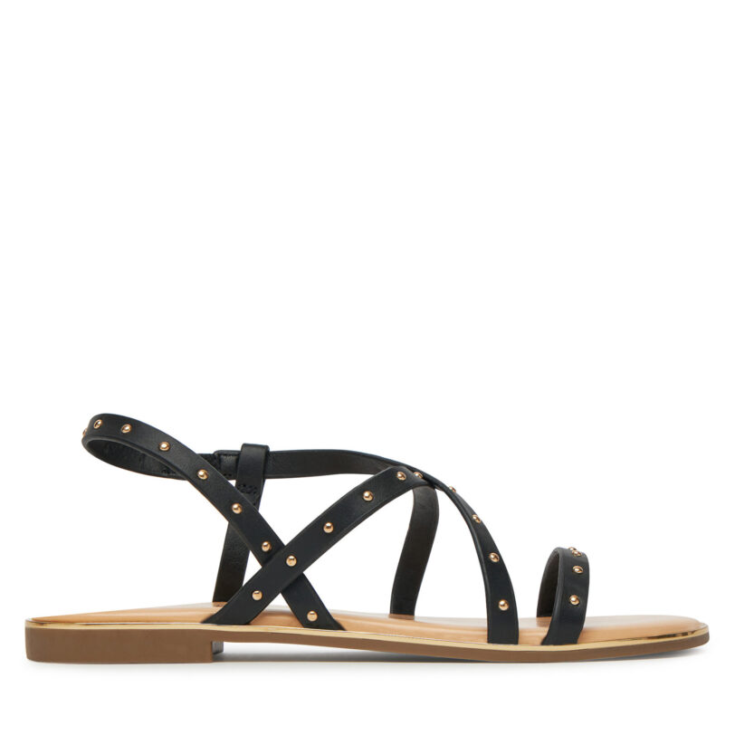 Сандали ONLY Shoes Onlmari-4 Pu Studs 15342339 Черен цвят на ниска цена