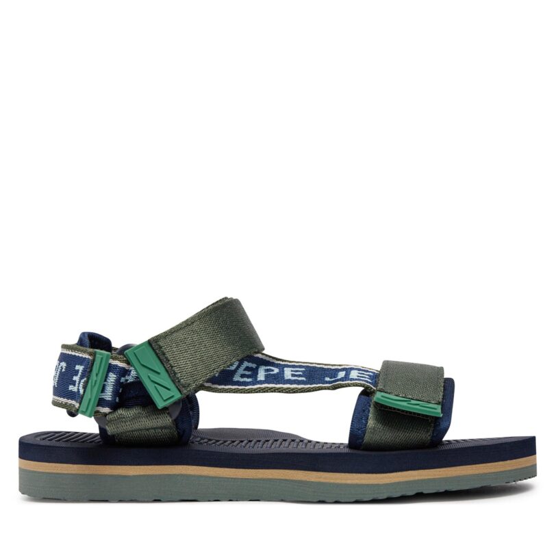 Сандали Pepe Jeans Pool One B PBS70063 Каки цвят на ниска цена