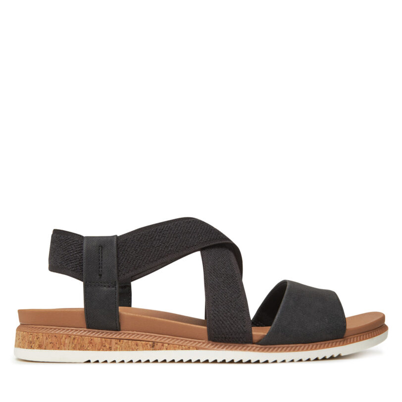 Сандали Skechers BOBS Desert Kiss Low 114705/BLK Черен цвят на ниска цена
