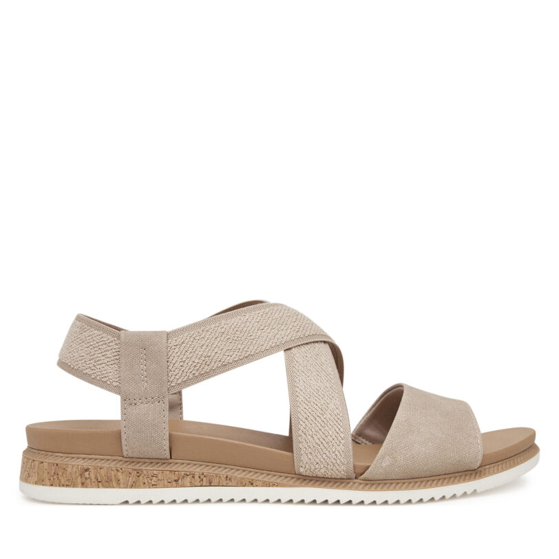 Сандали Skechers BOBS Desert Kiss Low 114705/TPE Бежов цвят на ниска цена