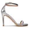 Сандали Stuart Weitzman Nudistcurve 100 Sanda SA178 Сребрист цвят на ниска цена