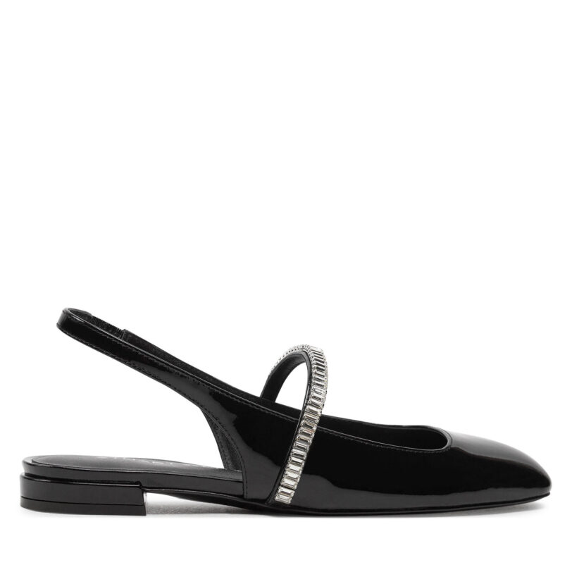 Сандали Stuart Weitzman Stefanie Slngback Fl SI438 Черен цвят на ниска цена