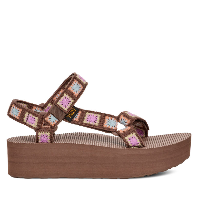 Сандали Teva Flatform Universal Crochet 1150210 Кафяв цвят на ниска цена