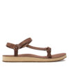 Сандали Teva Original Universal Slim Lea 1151031 Кафяв цвят на ниска цена