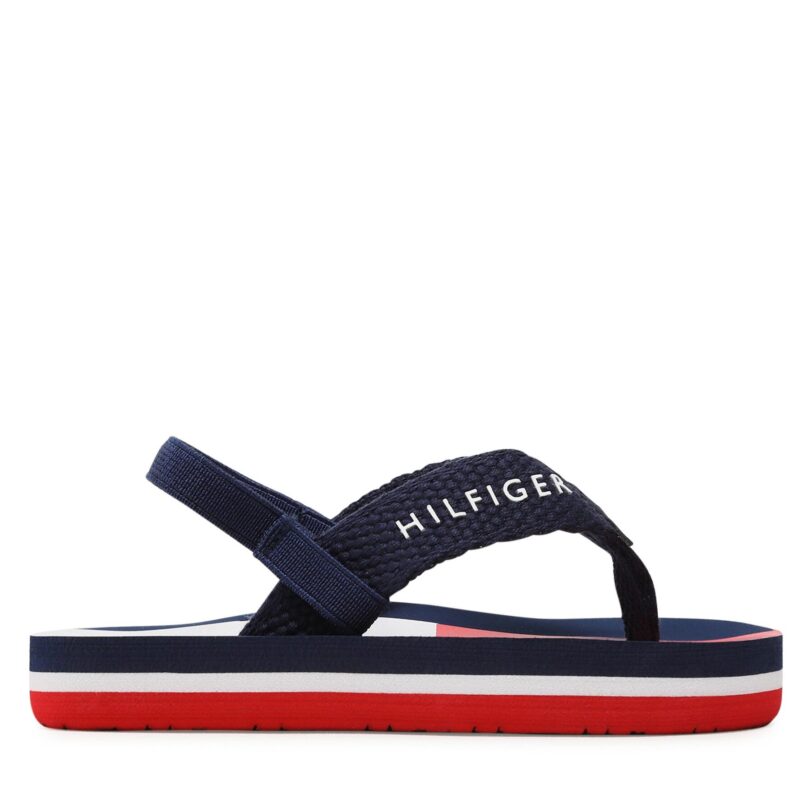 Сандали Tommy Hilfiger Flag Flap Flop T1B8-32917-0058 Тъмносин цвят на ниска цена
