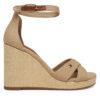 Сандали Tommy Hilfiger Flag High Wedge Espad Crisscross FW0FW08661 Бежов цвят на ниска цена