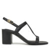 Сандали Tommy Hilfiger Leather Block Heel Sandal FW0FW08532 Черен цвят на ниска цена