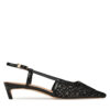 Сандали Tommy Hilfiger Mono Squared Toe Kitten Slingb FW0FW08746 Черен цвят на ниска цена
