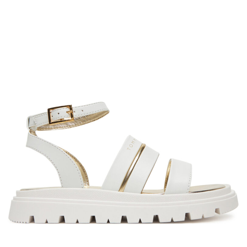 Сандали Tommy Hilfiger Sandal T4A2-33798-0371 S Бял цвят на ниска цена
