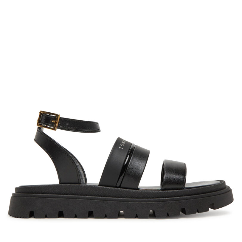 Сандали Tommy Hilfiger Sandal T4A2-33798-0371 S Черен цвят на ниска цена