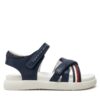 Сандали Tommy Hilfiger Strippes Velcro Sanadal T1A2-33234-0326 S Тъмносин цвят на ниска цена