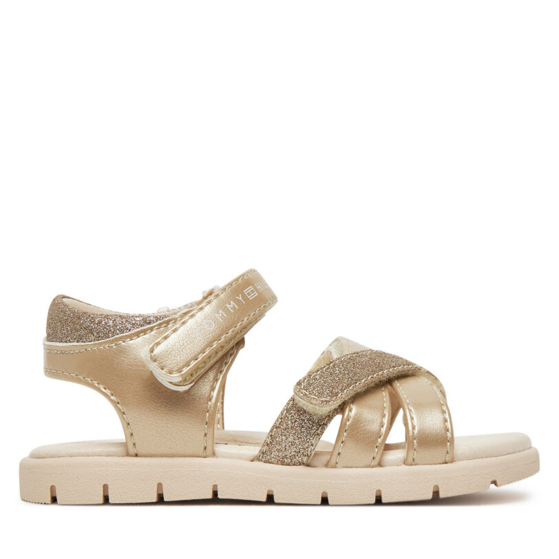 Сандали Tommy Hilfiger T1A2-33771-1381 M Златист цвят на ниска цена