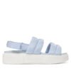 Сандали Tommy Jeans Tjw Flatform Sandal EN0EN02802 Светлосиньо цвят на ниска цена