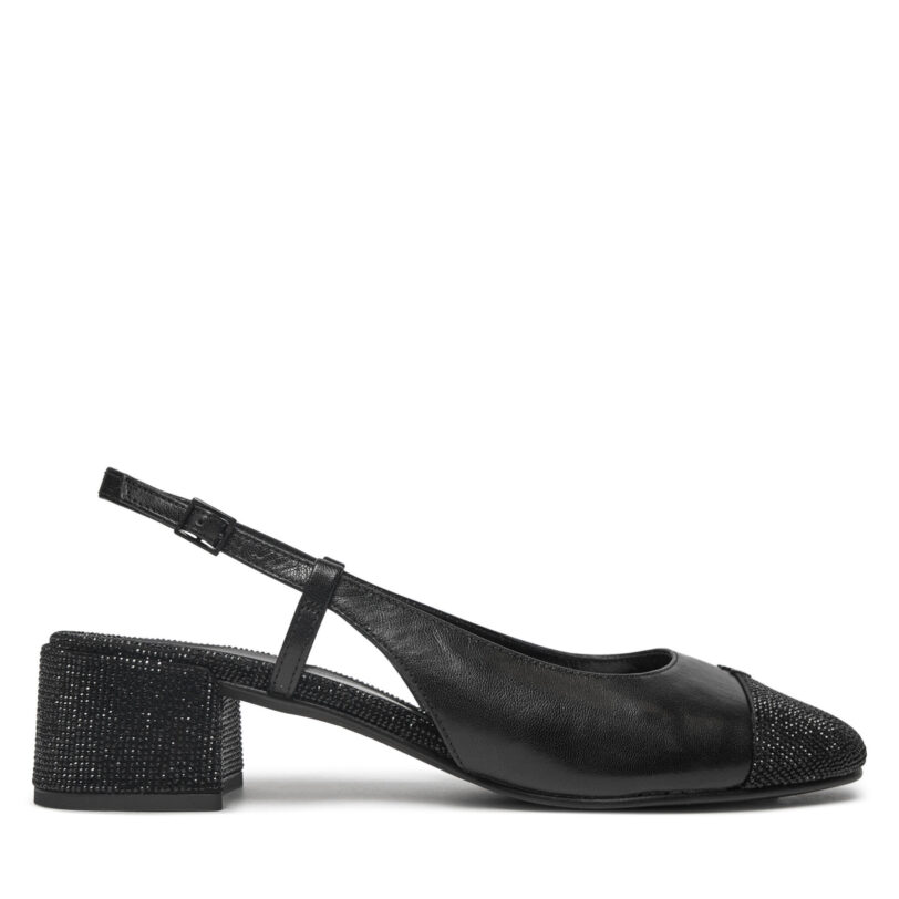 Сандали Tory Burch Cap-Toe Pave Singback Pump 160256 Черен цвят на ниска цена