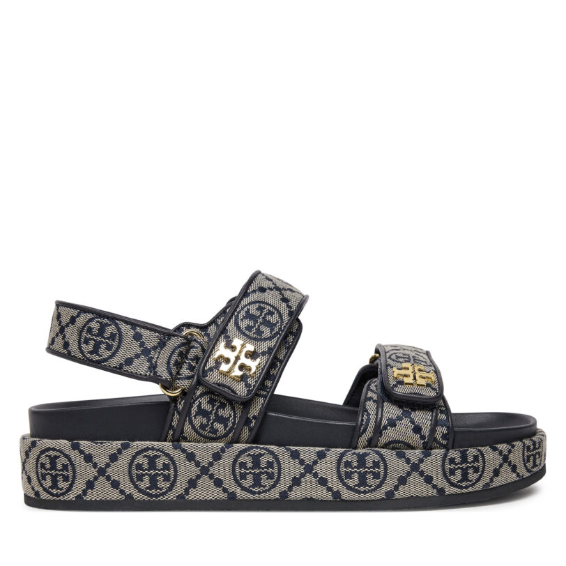 Сандали Tory Burch T Monogram Kira Sport 155154 Сив цвят на ниска цена