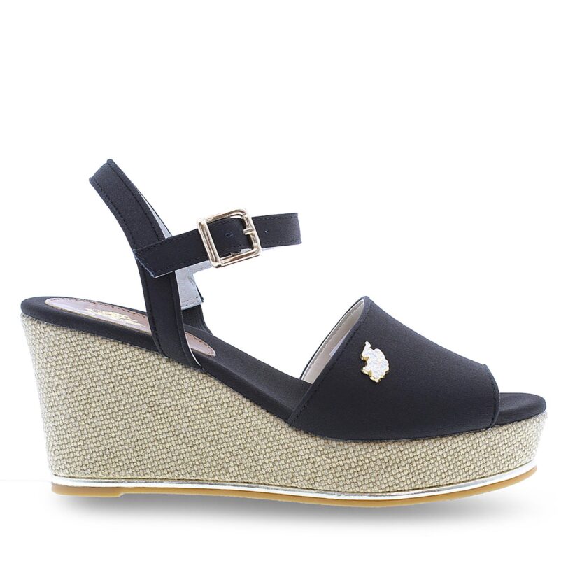 Сандали U.S. Polo Assn. Alyss ALYSSA012 Черен цвят на ниска цена