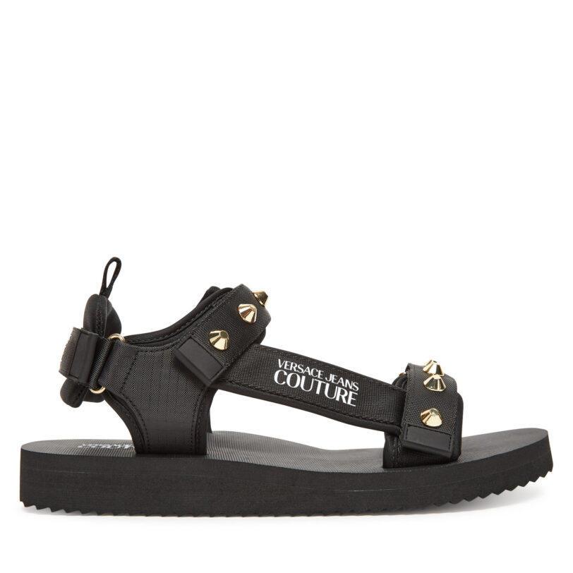 Сандали Versace Jeans Couture 78YA3S7C Черен цвят на ниска цена