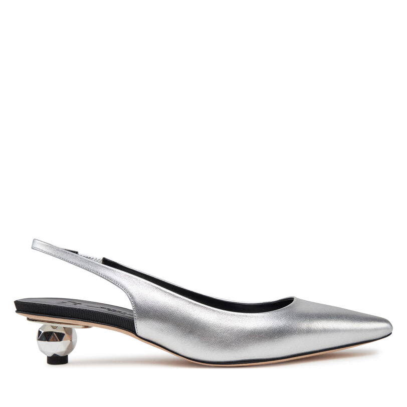Сандали Weekend Max Mara Gallico 2515521034600 Сребрист цвят на ниска цена