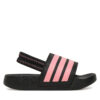 Сандали adidas adilette Estrap JR5325 Черен цвят на ниска цена