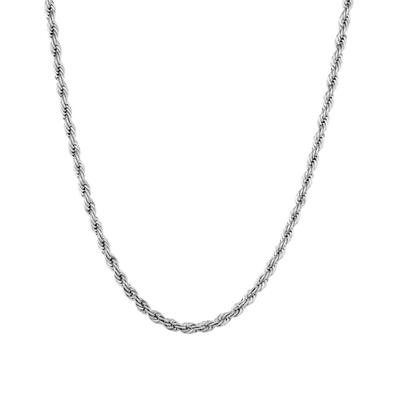 Синджирче ICED STUFF Rope Бяло злато цвят на ниска цена