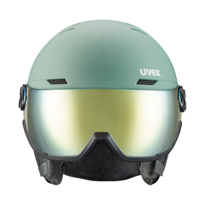 Скиорска каска Uvex Wanted Visor 56/6/262/11/05 Зелен цвят на ниска цена