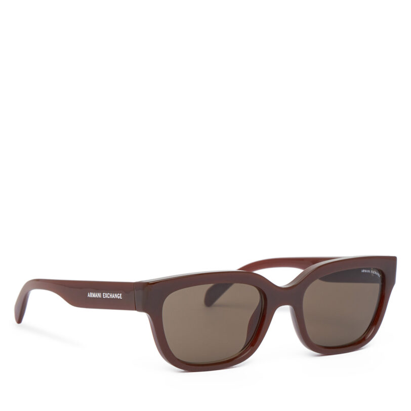 Слънчеви очила Armani Exchange 0AX4155SU 837373 Кафяв цвят на ниска цена