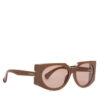 Слънчеви очила Max Mara MM0123 56E Кафяв цвят на ниска цена