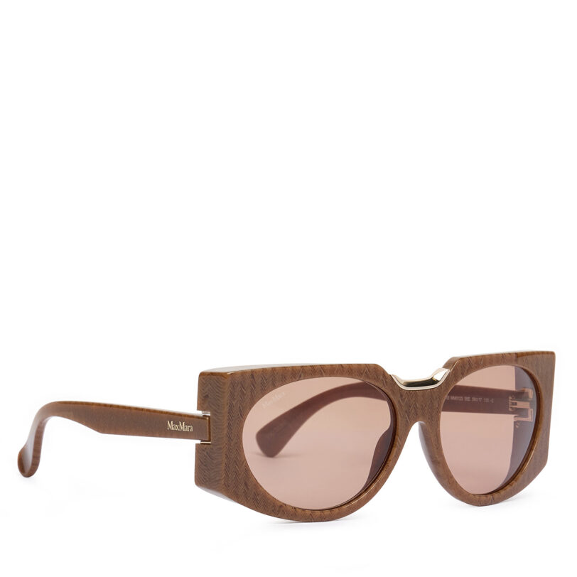 Слънчеви очила Max Mara MM0123 56E Кафяв цвят на ниска цена
