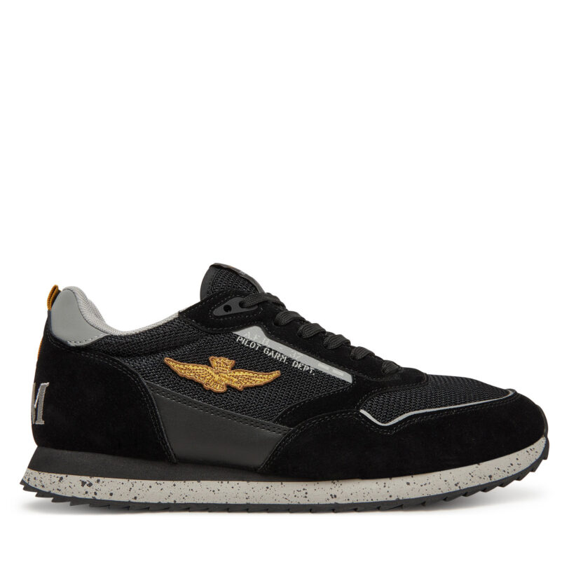 Сникърси Aeronautica Militare 251SC288CT3545 Черен цвят на ниска цена