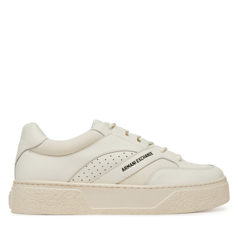 Сникърси Armani Exchange XUX260 XV954 00894 Екрю цвят на ниска цена