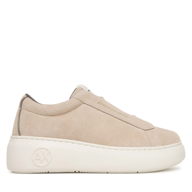 Сникърси Armani Exchange XW001666 AF17465 U1092 Бежов цвят на ниска цена