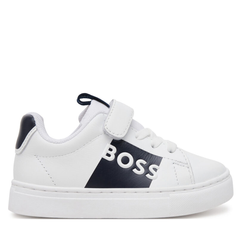 Сникърси BOSS J52165 S Бял цвят на ниска цена