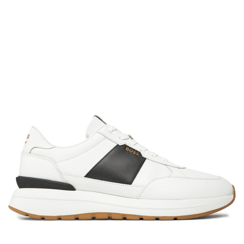 Сникърси Boss Jace Runn 50512264 Бял цвят на ниска цена