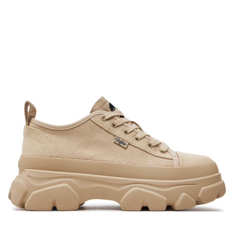 Сникърси Buffalo Tremor Lace Up Lo 1622458 Бежов цвят на ниска цена