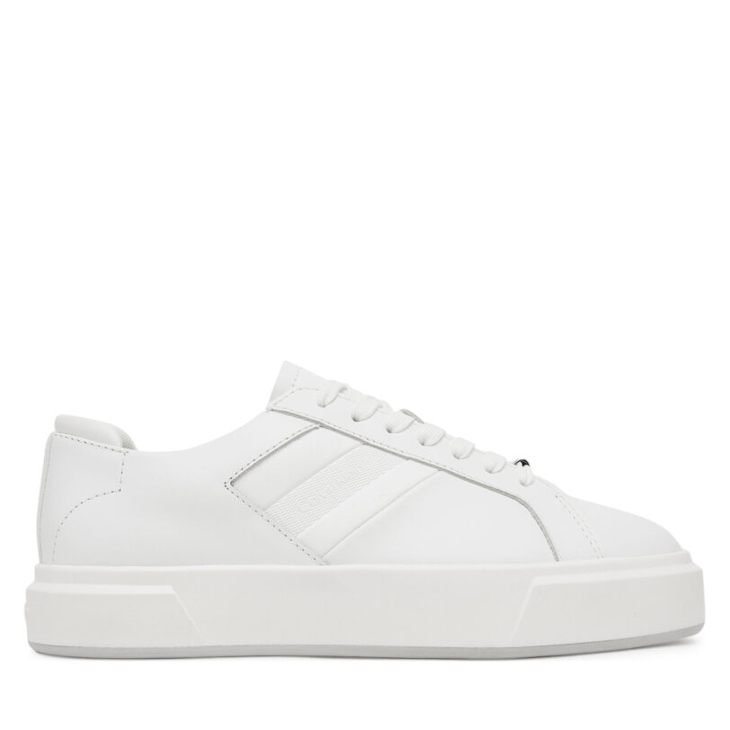 Сникърси Calvin Klein Basket Cups Lace Up Logo Tape YW0YW02007 Бял цвят на ниска цена