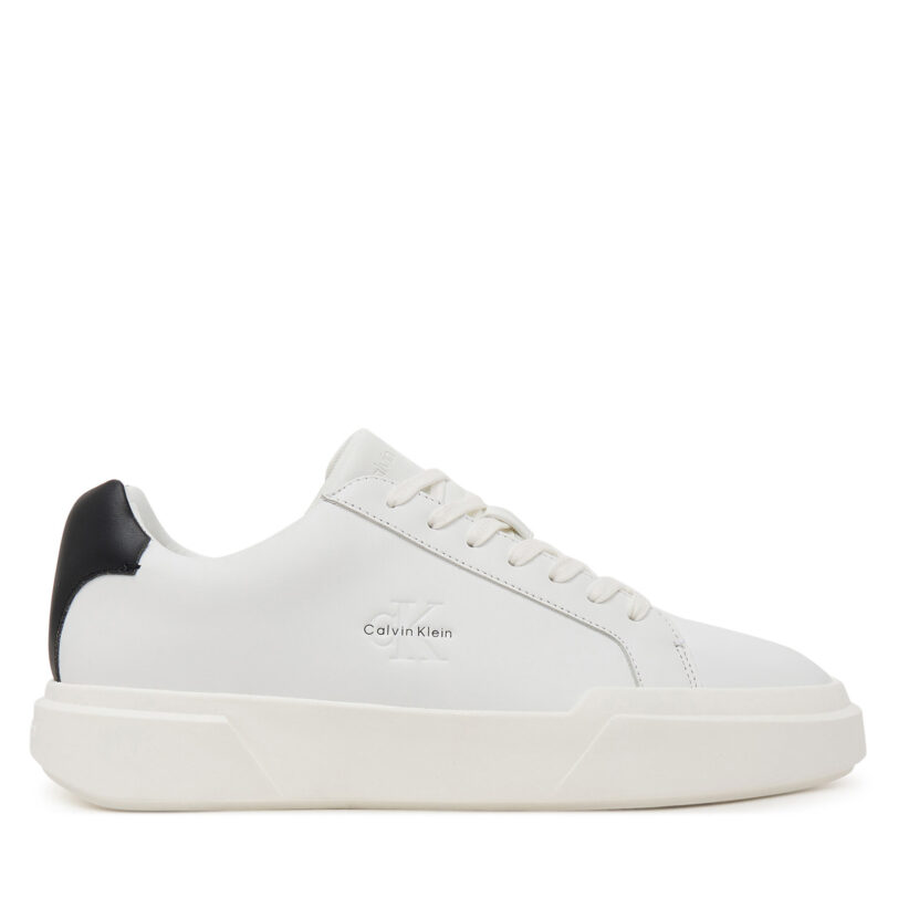 Сникърси Calvin Klein Chunky Cupsole Laceup Lth YM0YM01344 Бял цвят на ниска цена