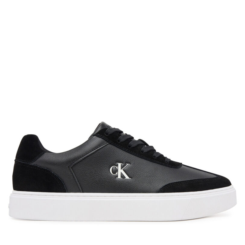 Сникърси Calvin Klein Classic Cupsole Laceup Wt Mix YM0YM01429 Черен цвят на ниска цена