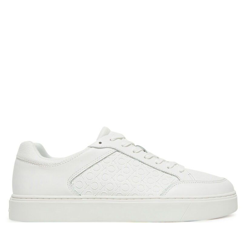 Сникърси Calvin Klein Clean Cup Low Laceup Mono HM0HM01899 Бял цвят на ниска цена