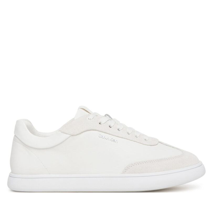 Сникърси Calvin Klein Cupsole Lace Up - Lth Sue Mix HW0HW02435 Бял цвят на ниска цена