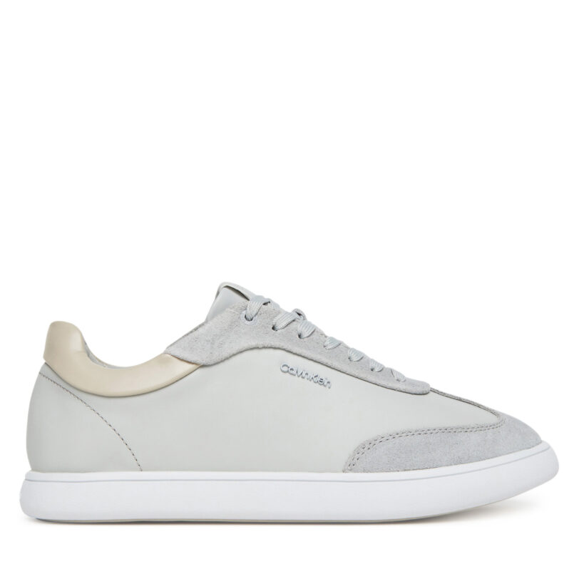 Сникърси Calvin Klein Cupsole Lace Up - Lth Sue Mix HW0HW02435 Сив цвят на ниска цена