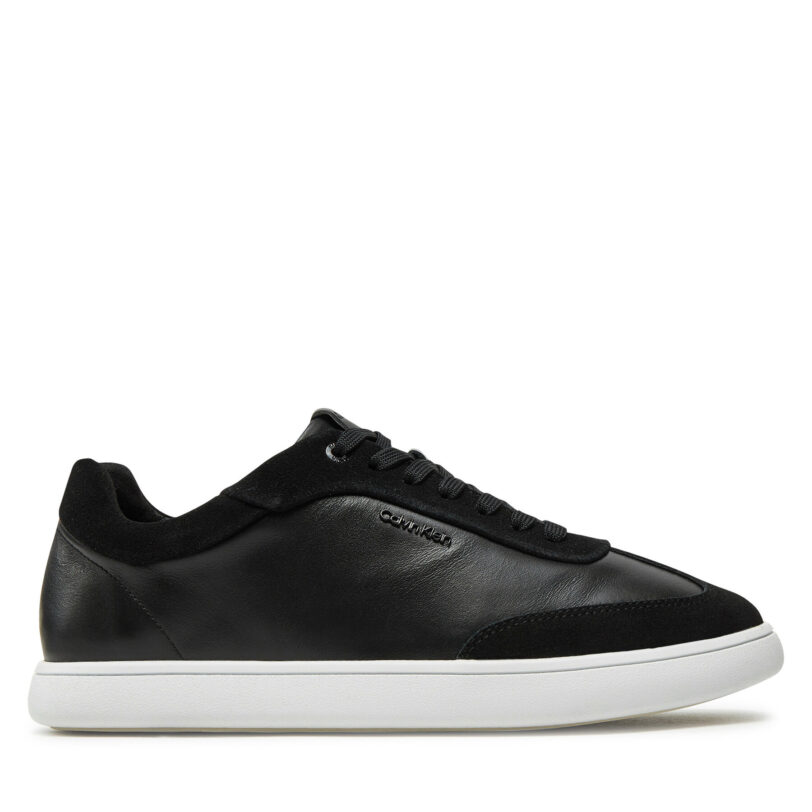 Сникърси Calvin Klein Cupsole Lace Up - Lth Sue Mix HW0HW02435 Черен цвят на ниска цена