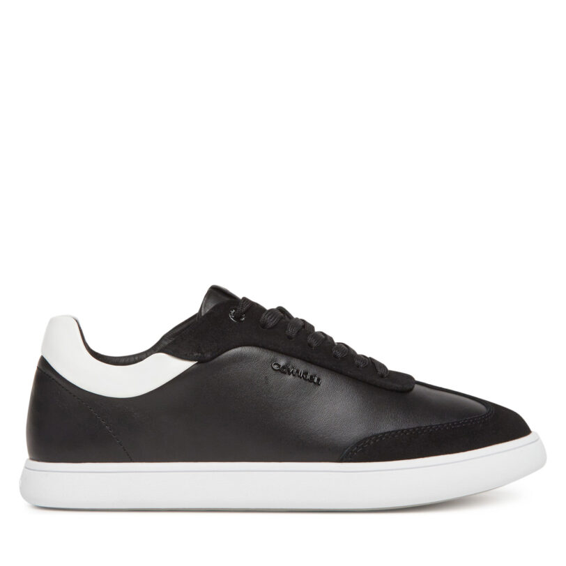Сникърси Calvin Klein Cupsole Lace Up - Lth Sue Mix HW0HW02435 Черен цвят на ниска цена