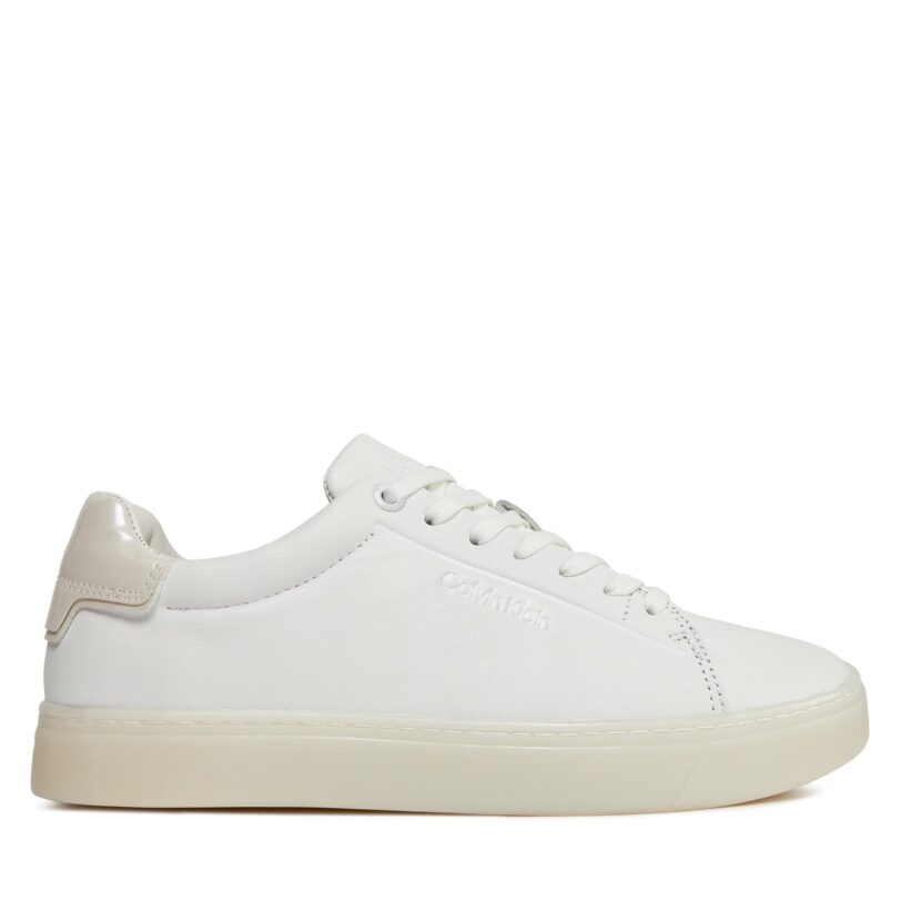 Сникърси Calvin Klein Cupsole Lace Up Pearl HW0HW01897 Бял цвят на ниска цена