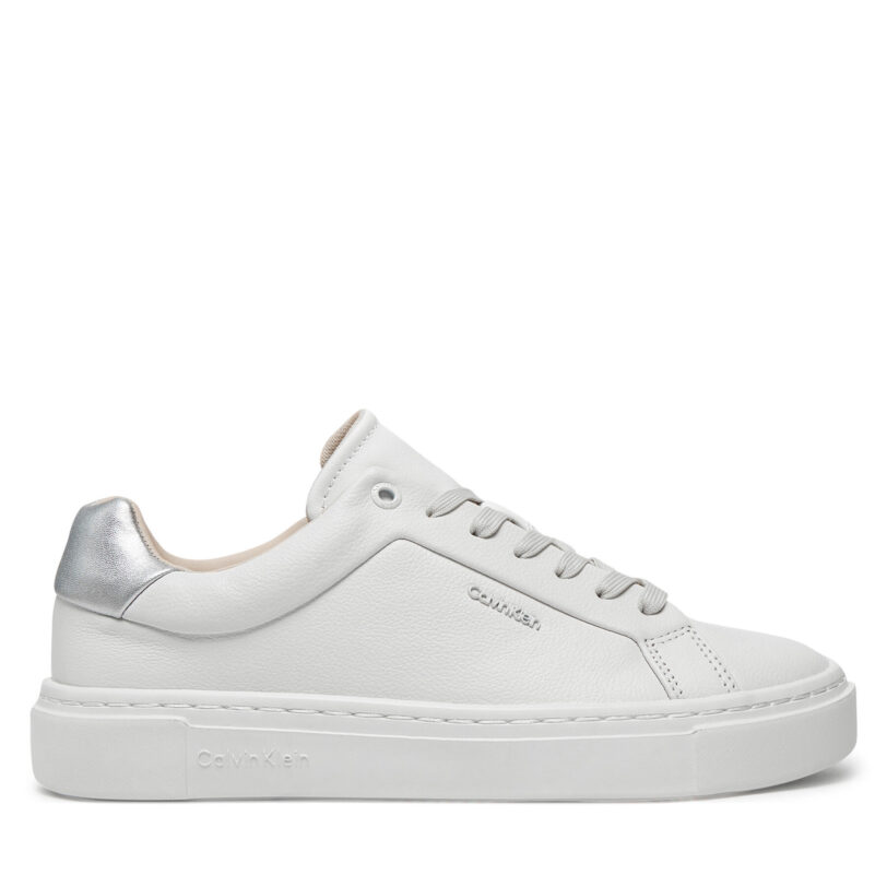 Сникърси Calvin Klein Cupsole Lace Up W/Ml HW0HW02288 Бял цвят на ниска цена