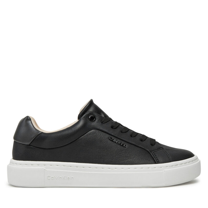 Сникърси Calvin Klein Cupsole Lace Up W/Ml HW0HW02288 Черен цвят на ниска цена