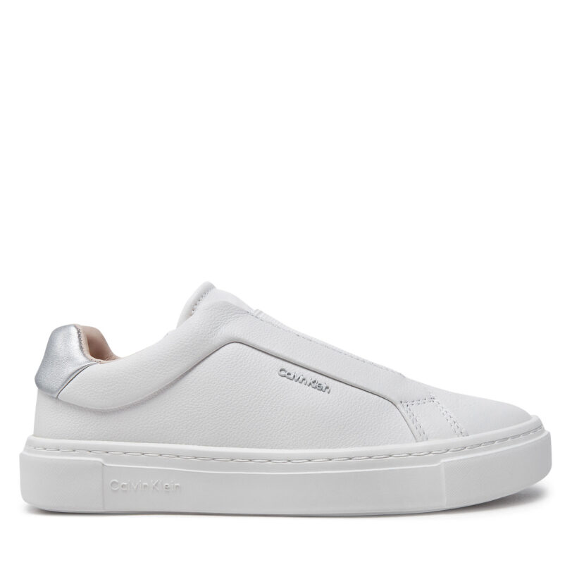 Сникърси Calvin Klein Cupsole Slip On W/Ml HW0HW02289 Бял цвят на ниска цена