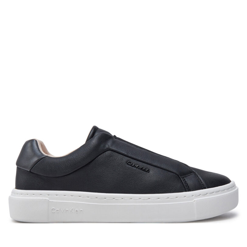 Сникърси Calvin Klein Cupsole Slip On W/Ml HW0HW02289 Черен цвят на ниска цена