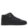 Сникърси Calvin Klein High Top Lace Up Eyelet Jaq Mono HM0HM01816 Черен цвят на ниска цена