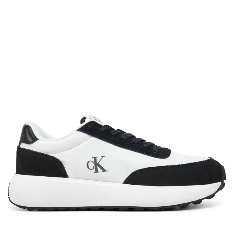 Сникърси Calvin Klein Jeans Athleisure Runner Laceup Mix Wn YW0YW01774 Бял цвят на ниска цена