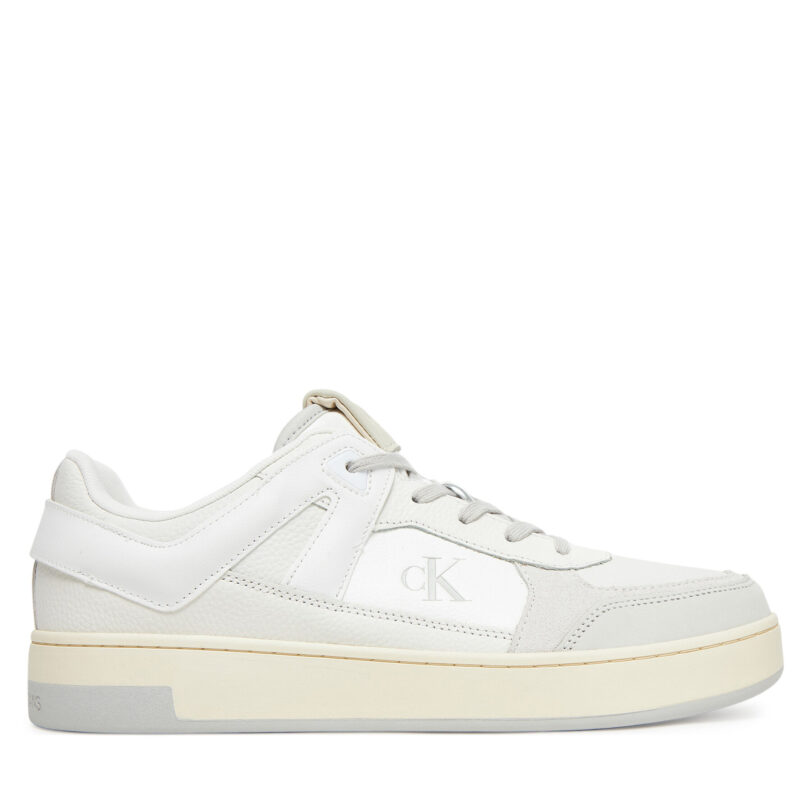 Сникърси Calvin Klein Jeans Basket Cup Low Laceup Lth Mix YM0YM01308 Бял цвят на ниска цена